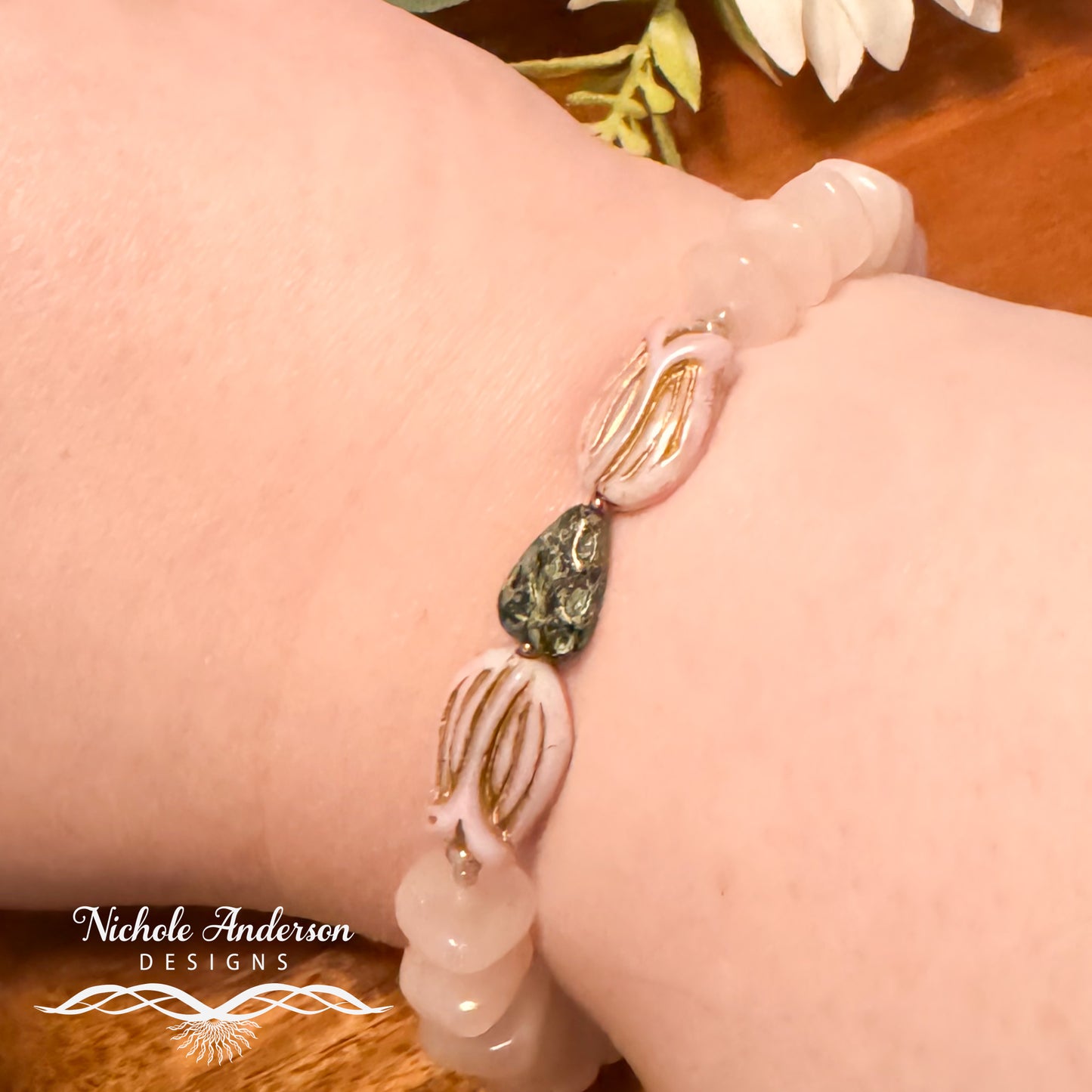 Rose Quartz Tulip Bracelet