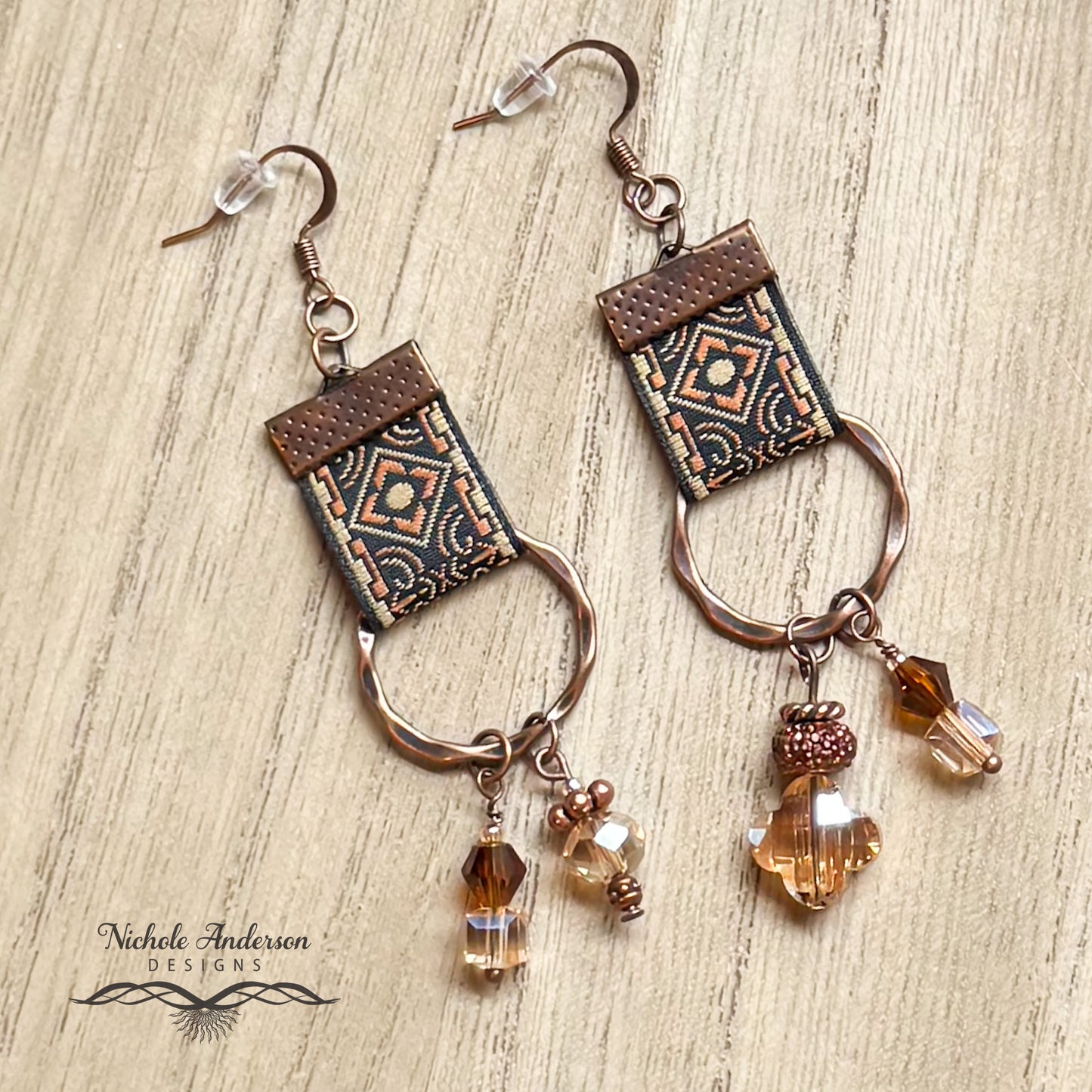 King and Queen Medieval Ribbon Earrings