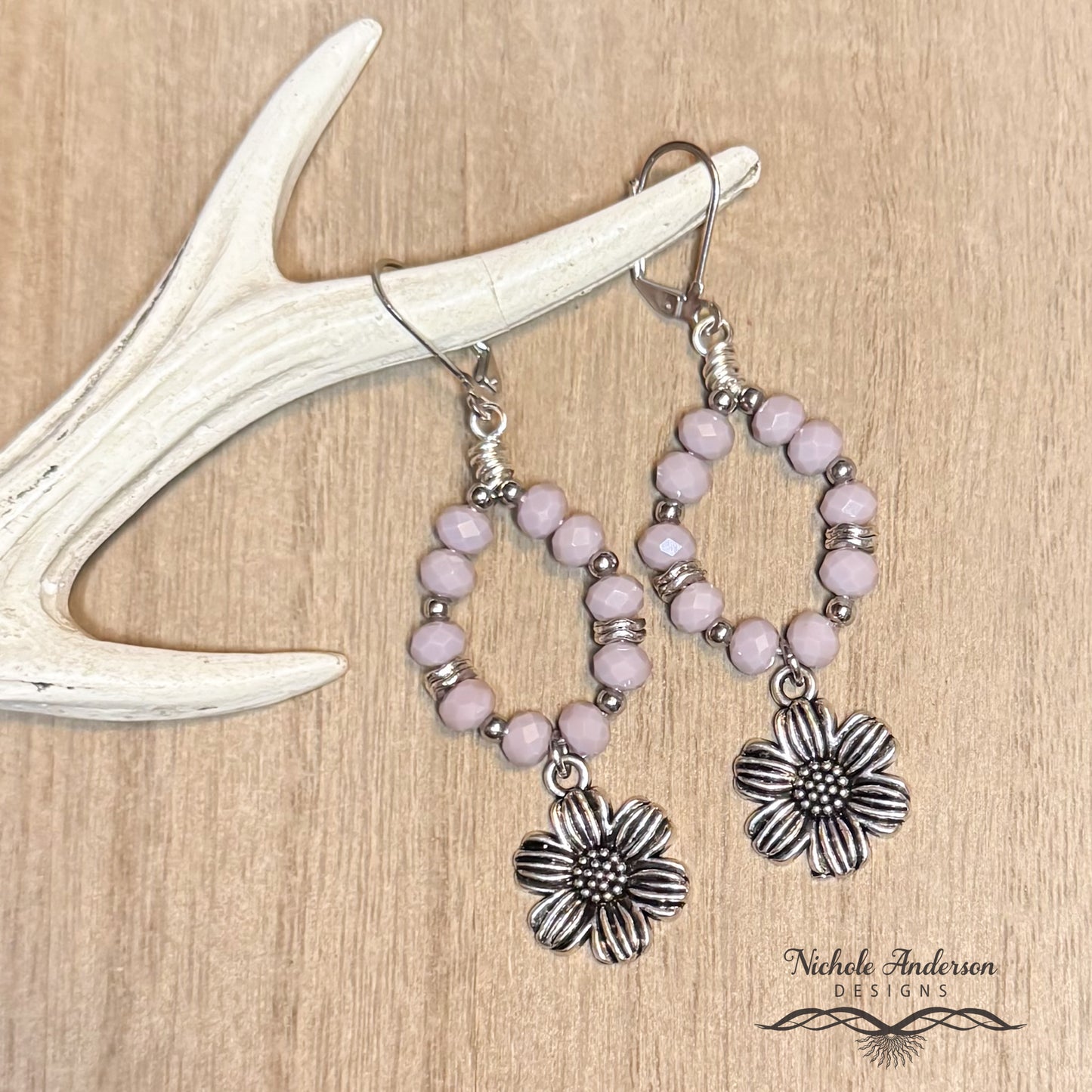 Lavender Flower Earrings