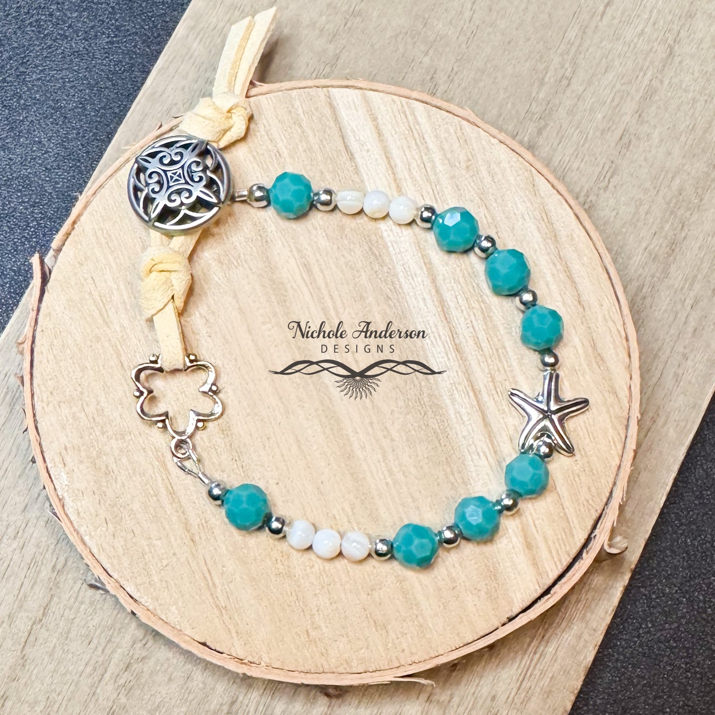 Ocean Starfish Bracelet, 7 1/2 inches
