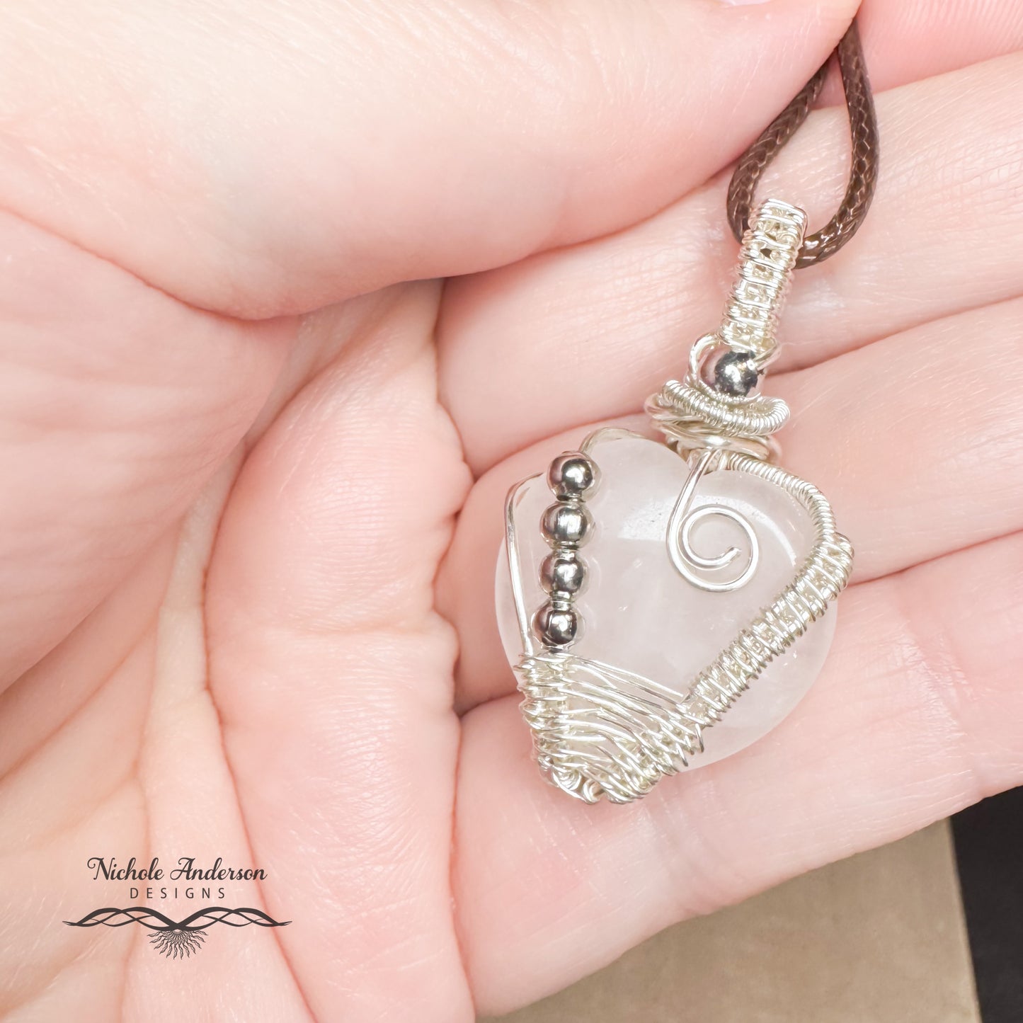 Pink Dawn Rose Quartz Pendant