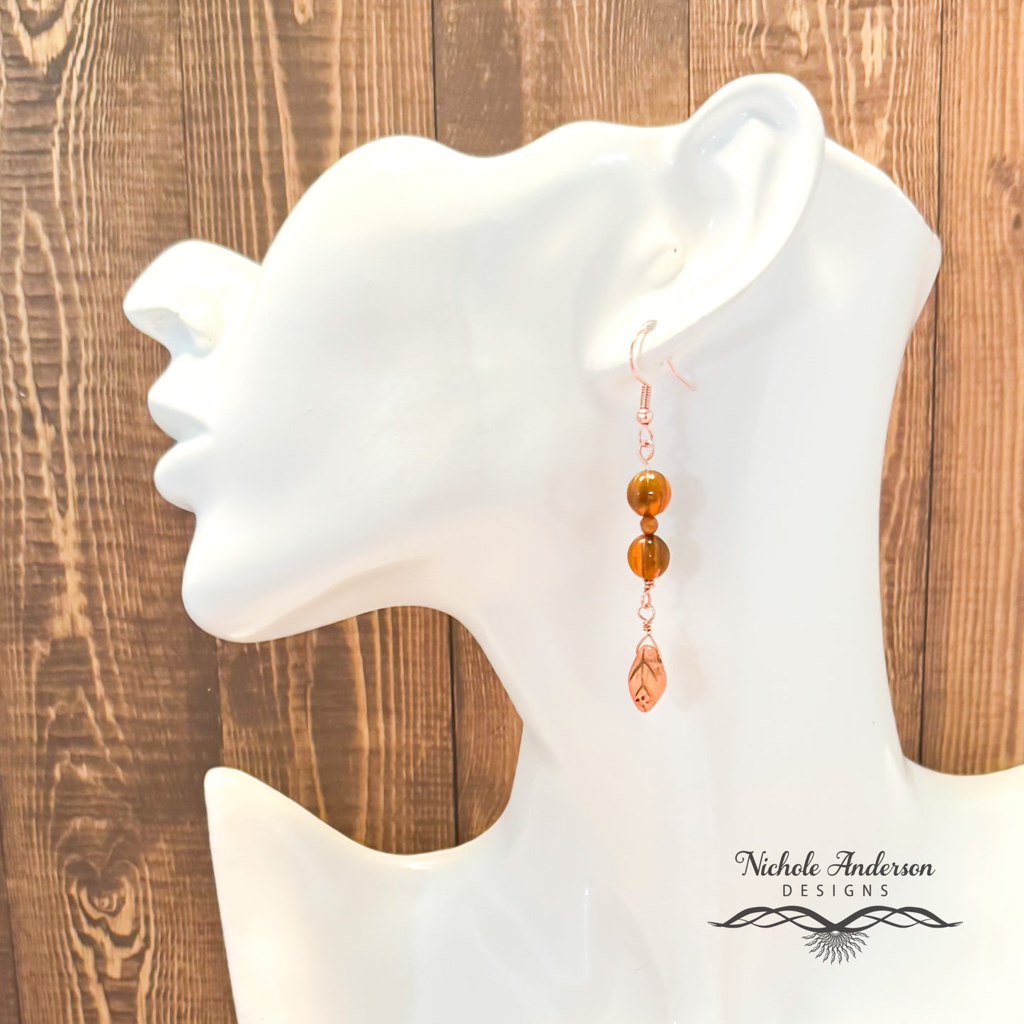 Pumpkin Hessonite Garnet Earrings