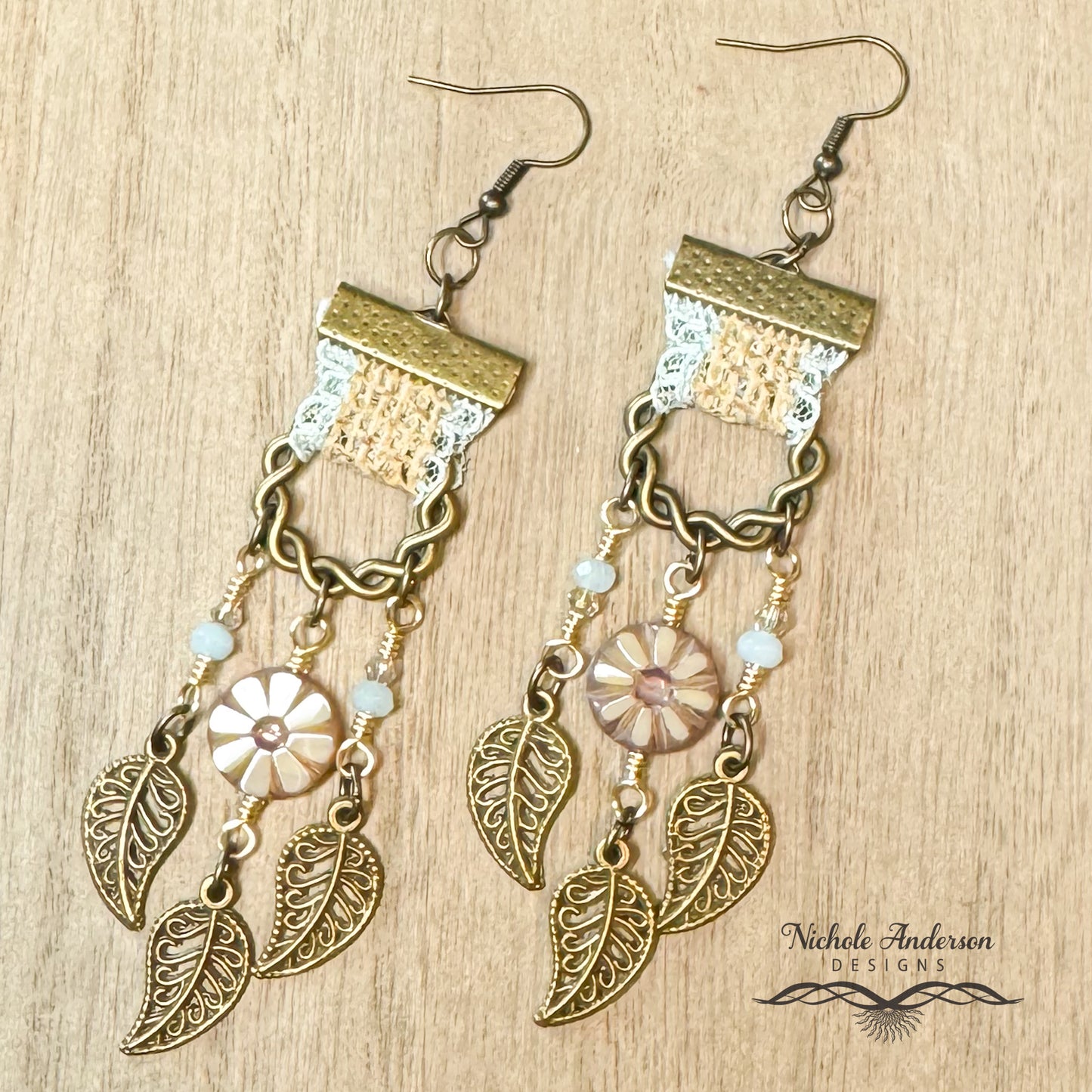 Sunflower Ribbon Earrings