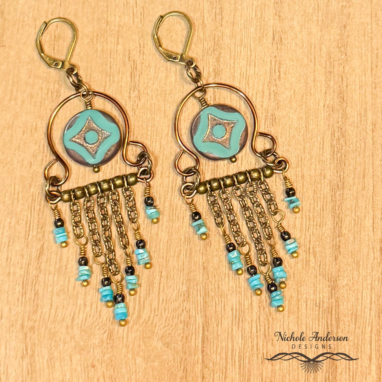 Turquoise Chandelier Earrings