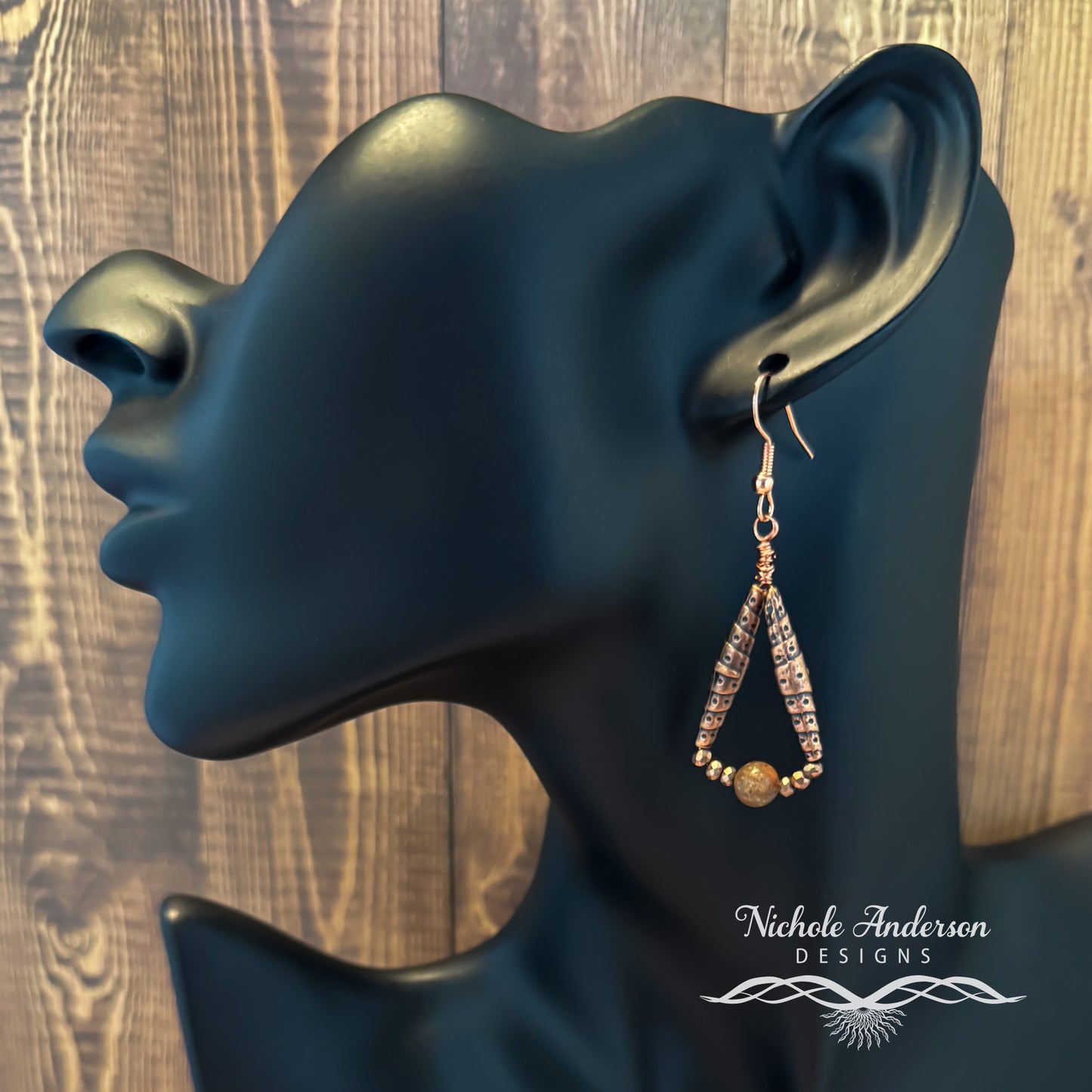 Autumn Jasper Copper Earrings
