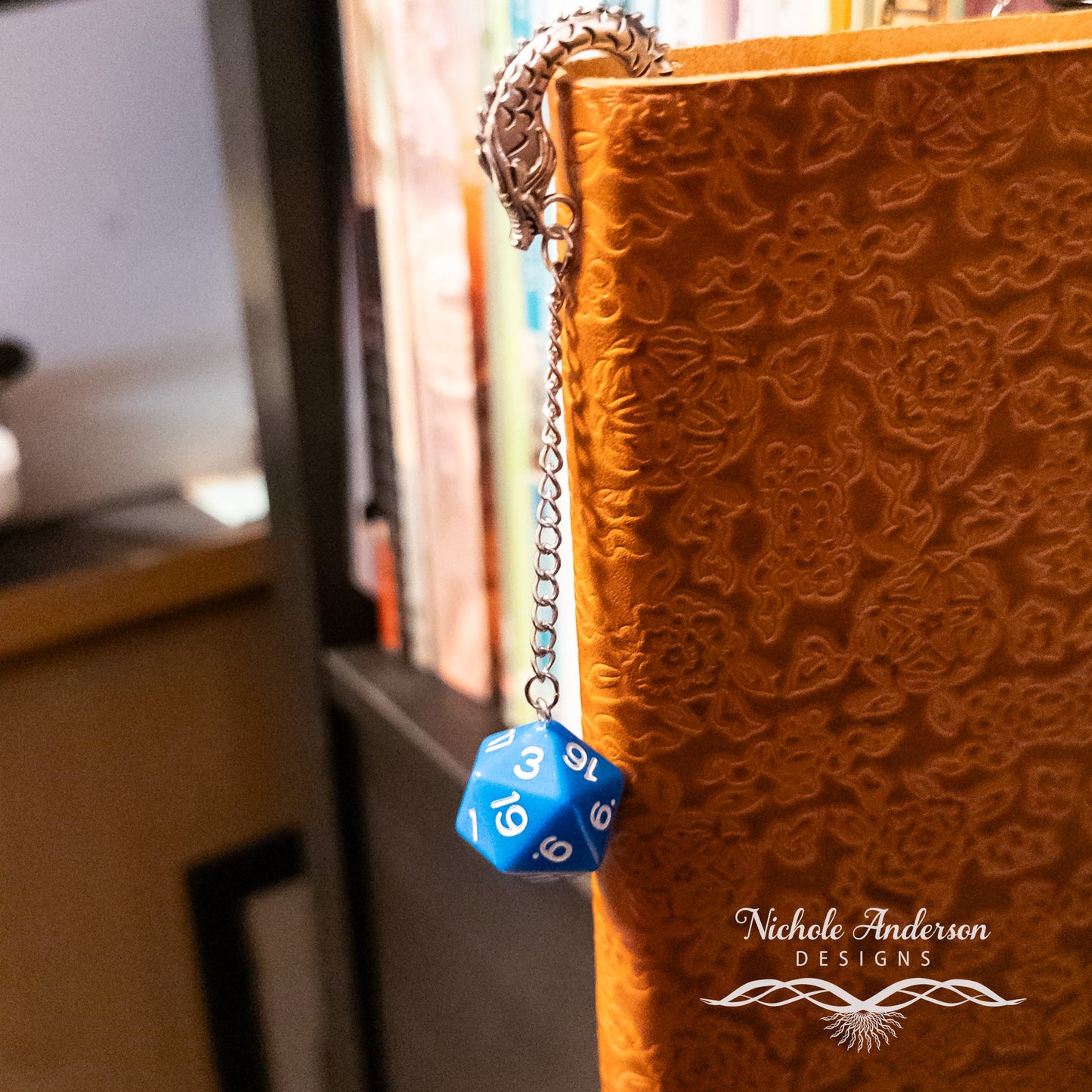 D20 Dice Dragon Bookmark