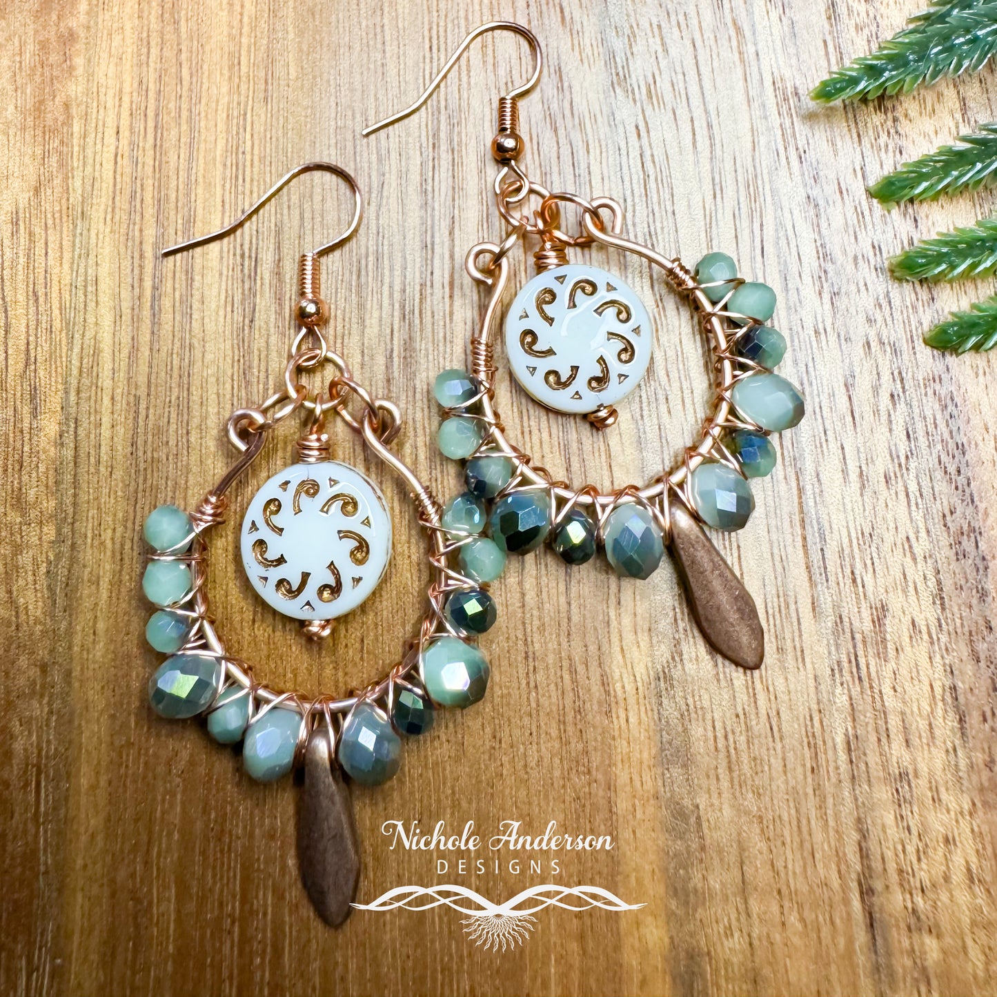 Boho Swirl Drop Earrings