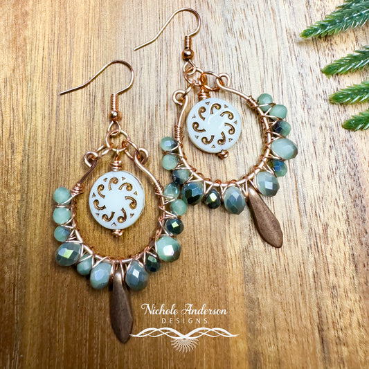 Boho Swirl Drop Earrings