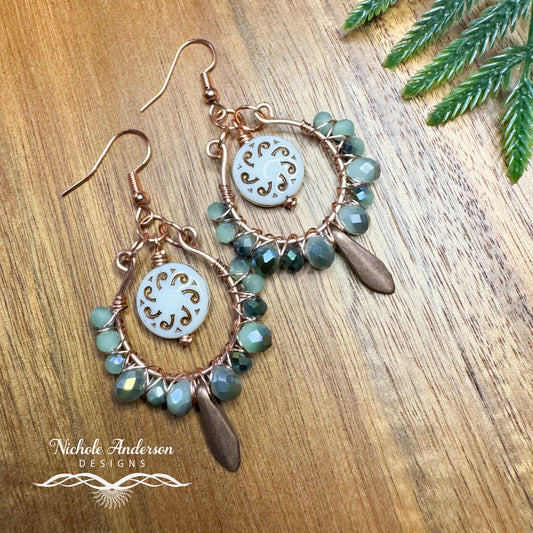 Boho Swirl Drop Earrings