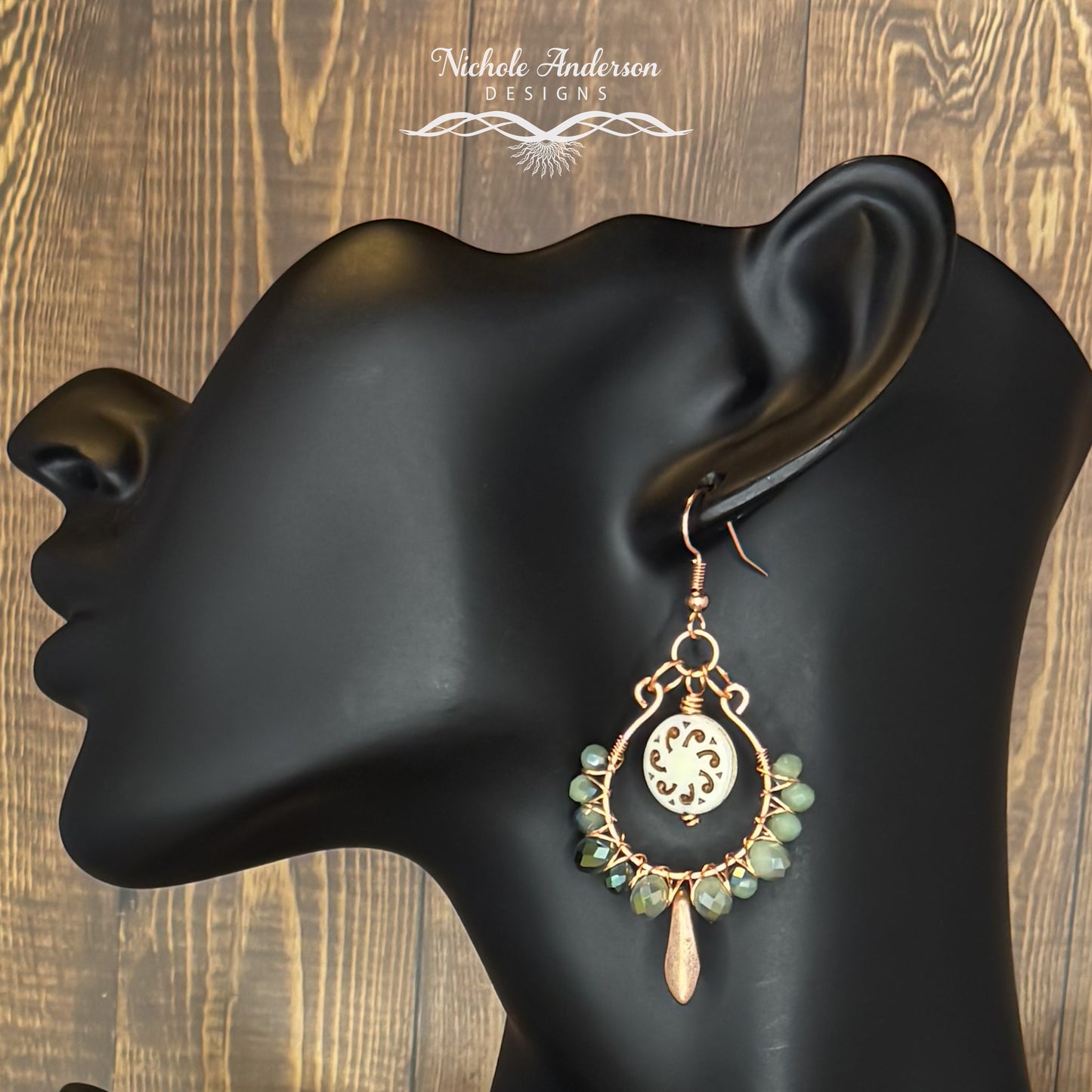 Boho Swirl Drop Earrings