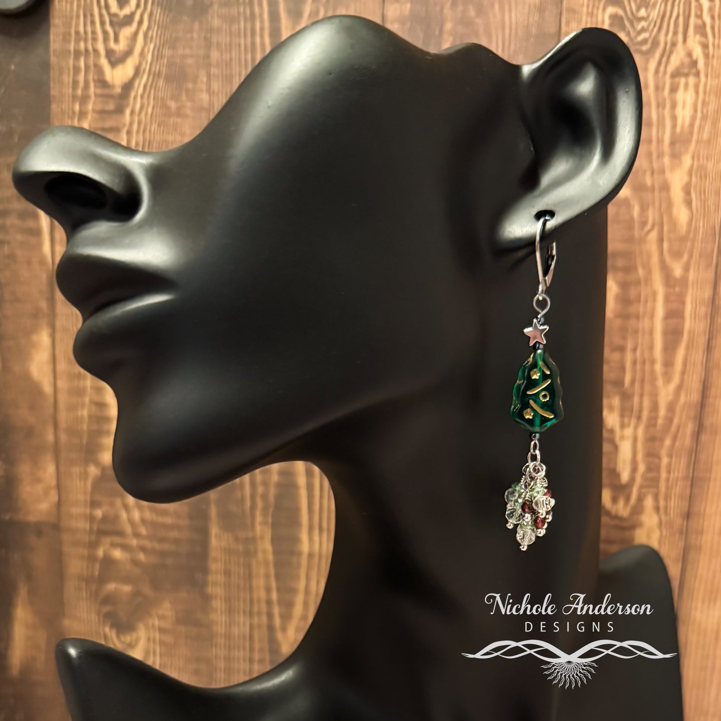 Christmas Tree Cluster Earrings