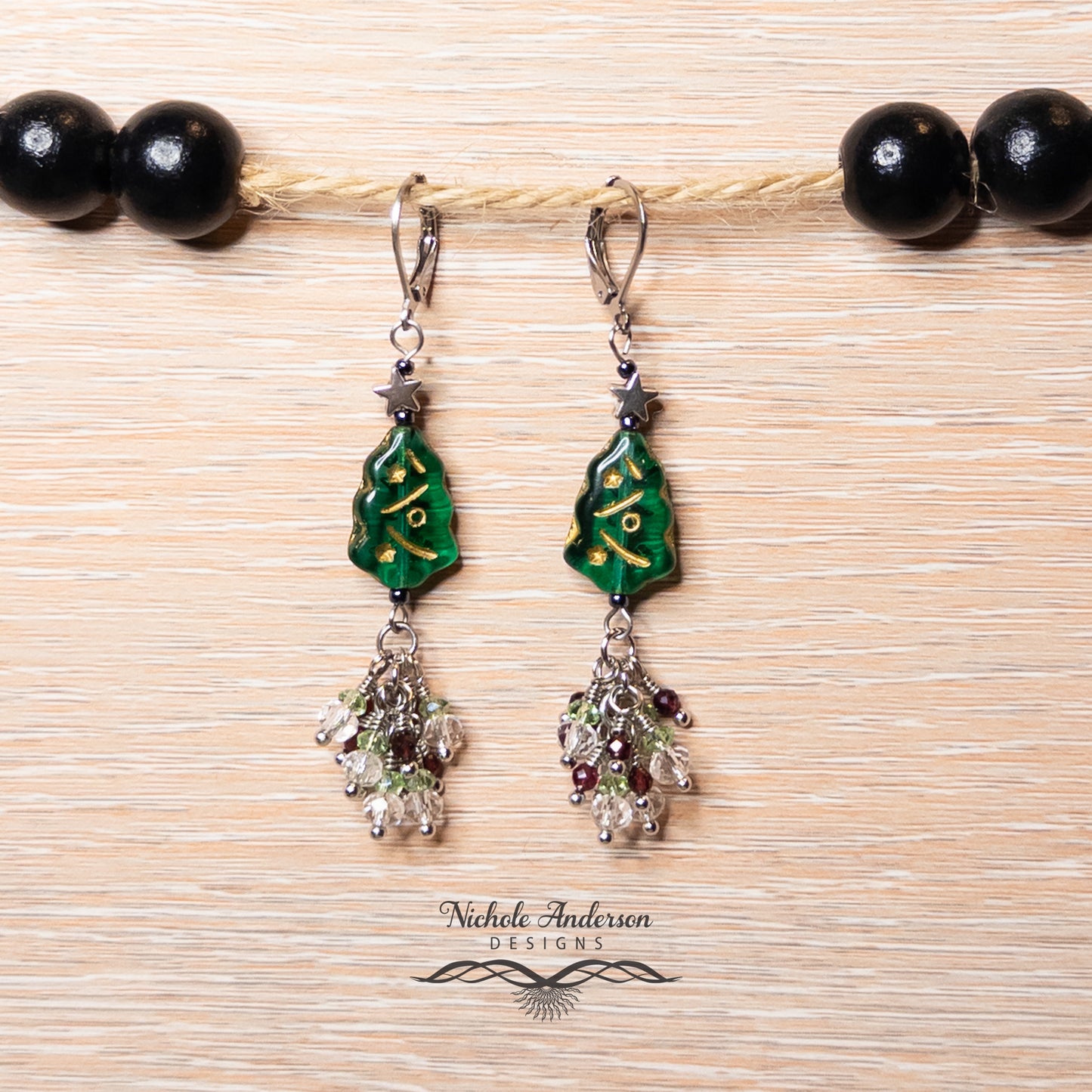 Christmas Tree Cluster Earrings