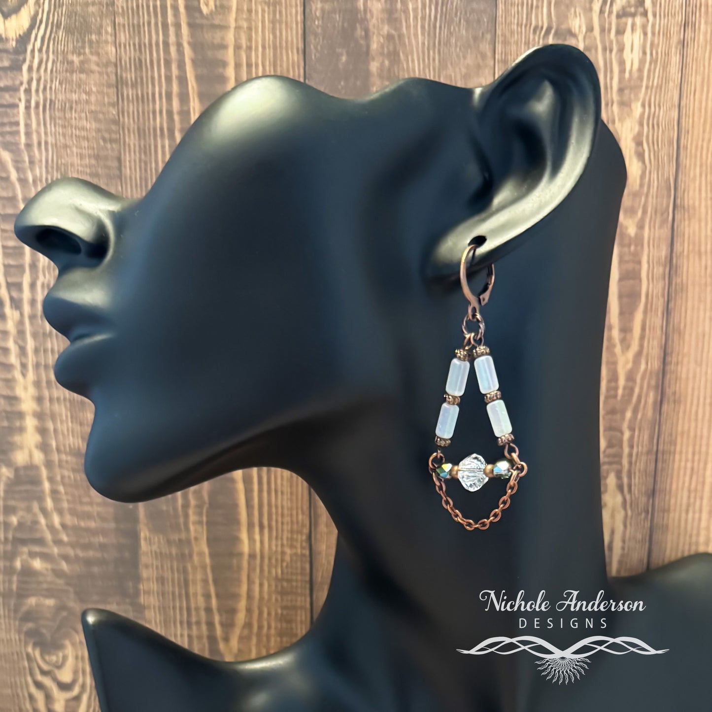 Crystal Vitrail Copper Earrings