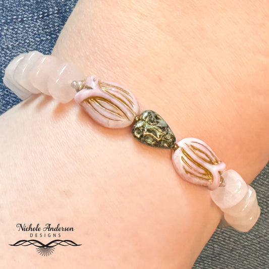 Rose Quartz Tulip Bracelet