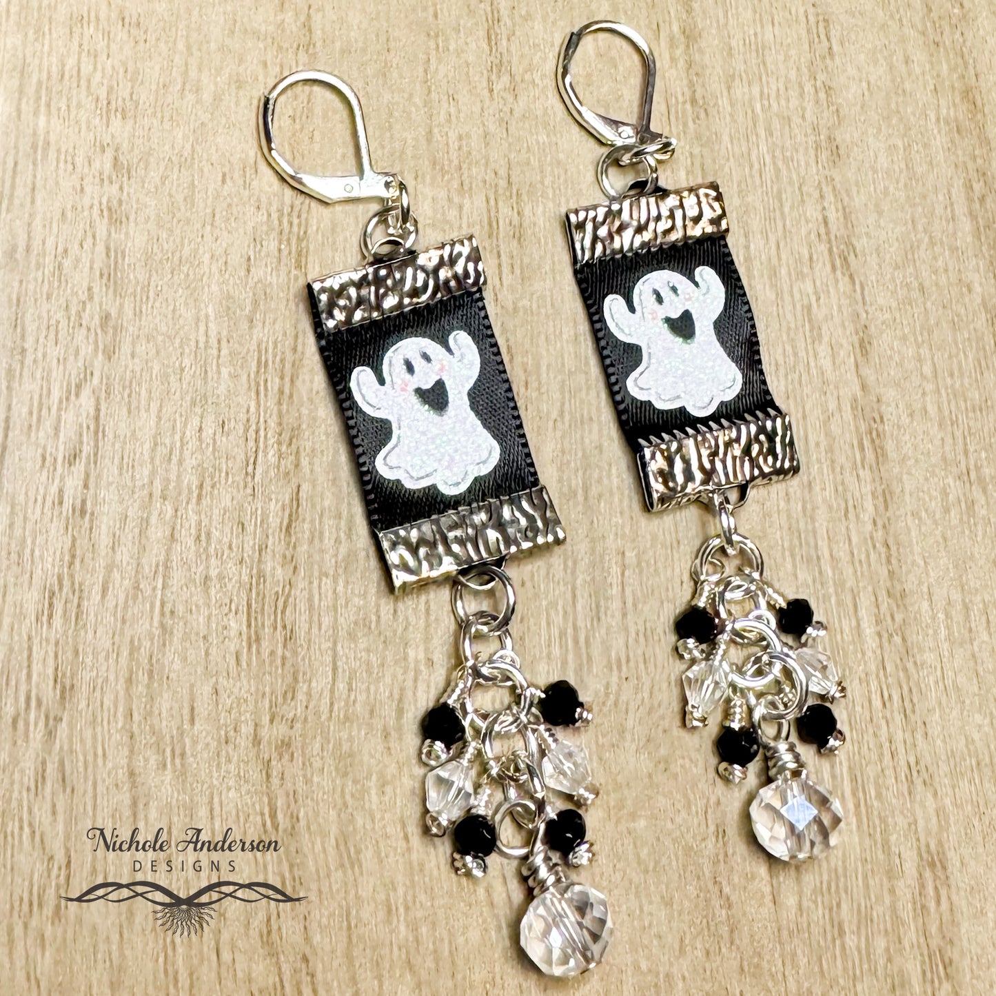 Ghost Ribbon Cluster Earrings