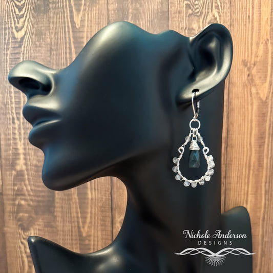 Laboradorite Pyramid Earrings
