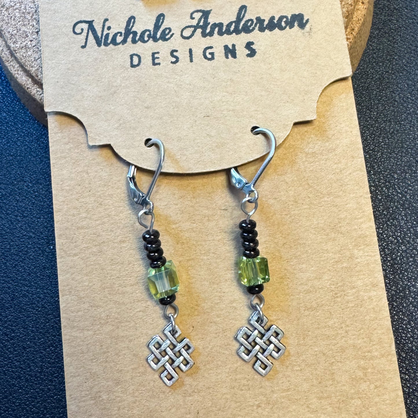 Peridot Eternity Drop Earrings