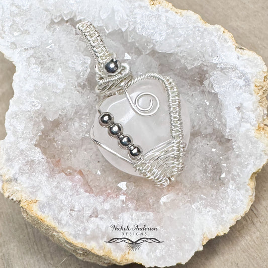 Pink Dawn Rose Quartz Pendant