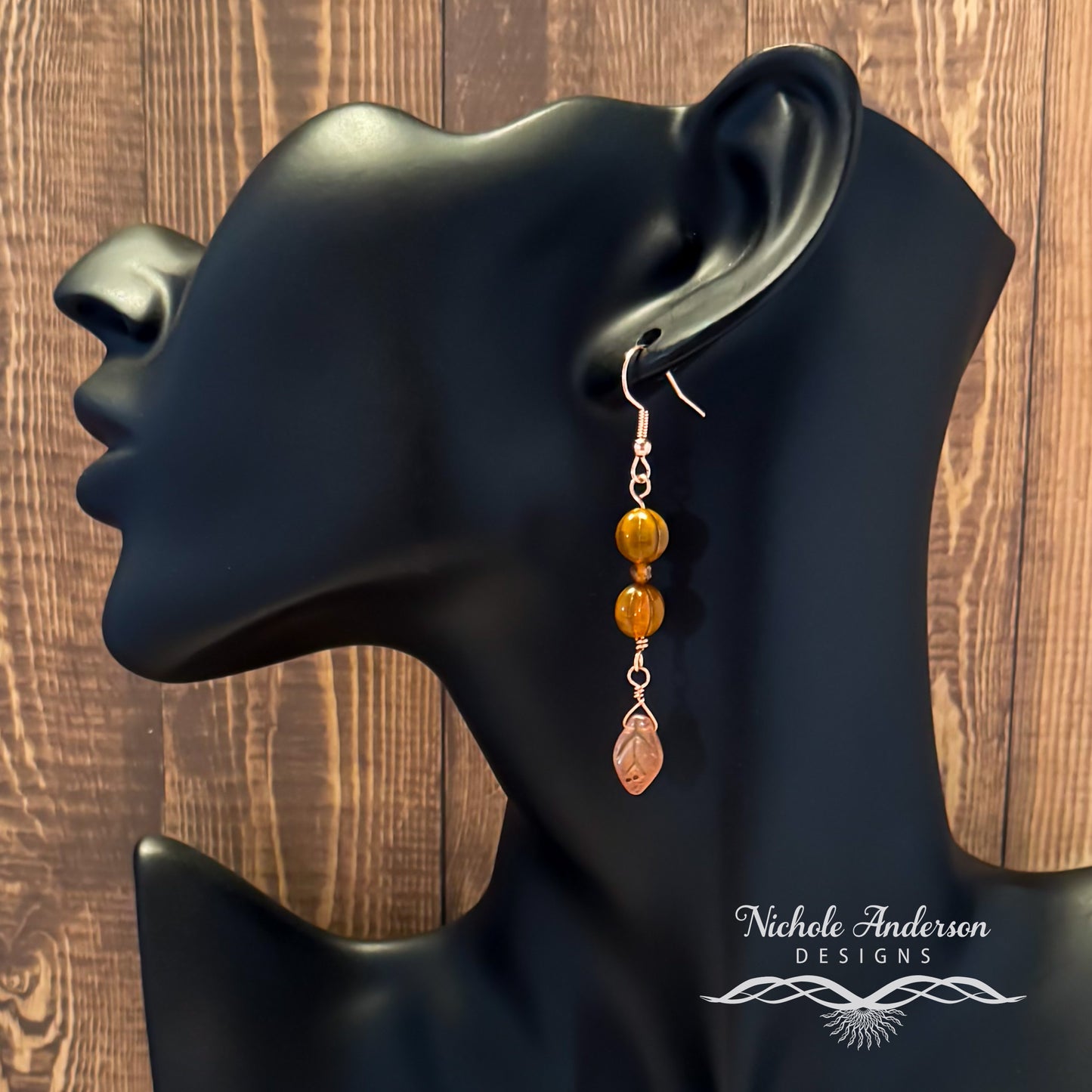 Pumpkin Hessonite Garnet Earrings