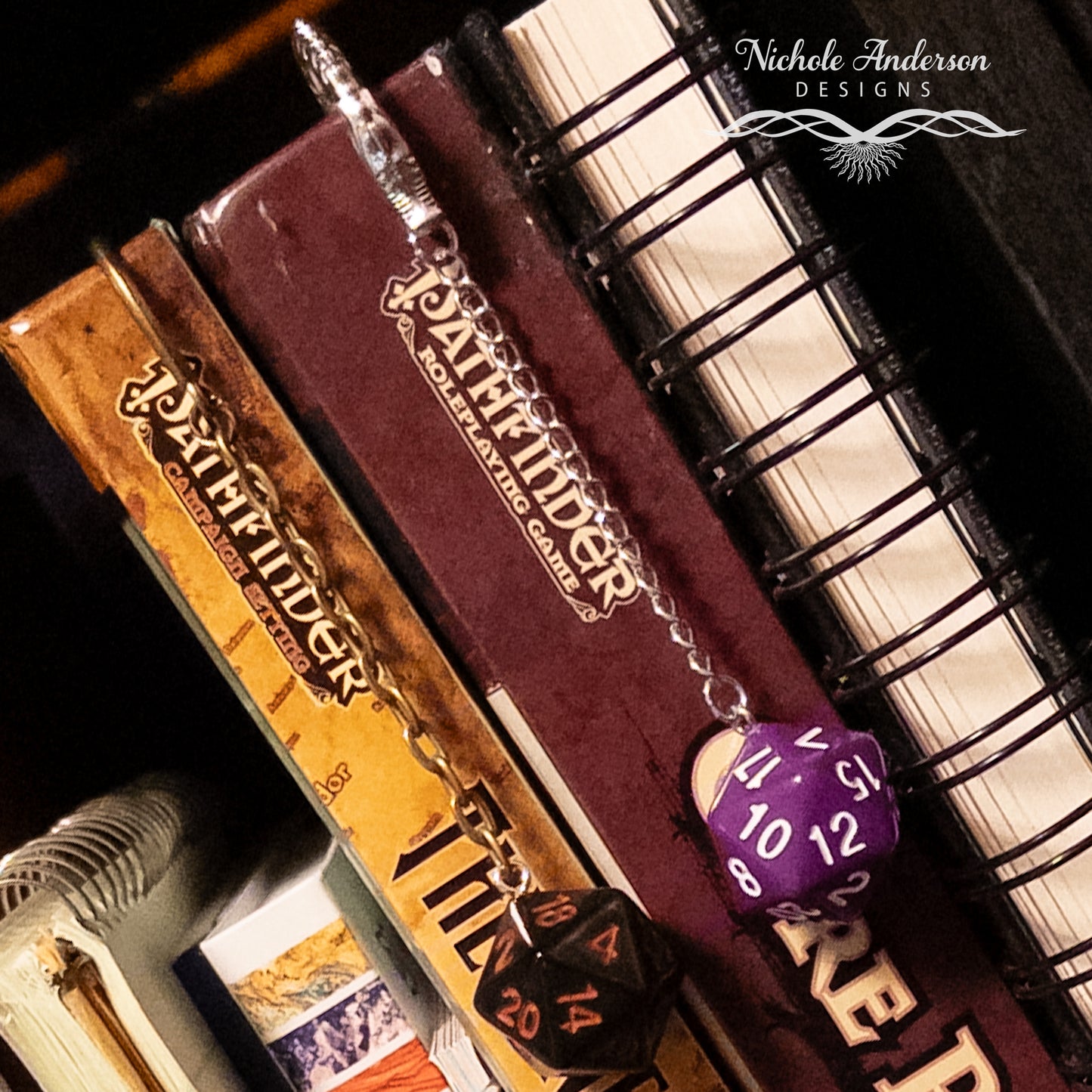 D20 Dice Dragon Bookmark