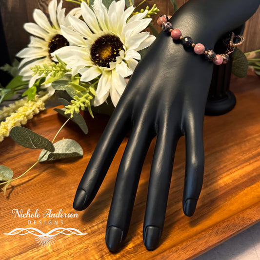 Rhodonite Copper Bracelet