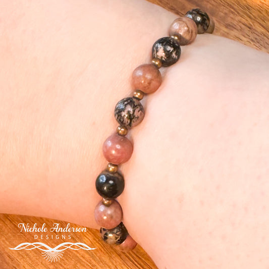 Rhodonite Copper Bracelet