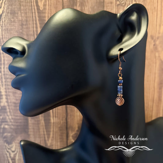 Sodalite Heishi Earrings