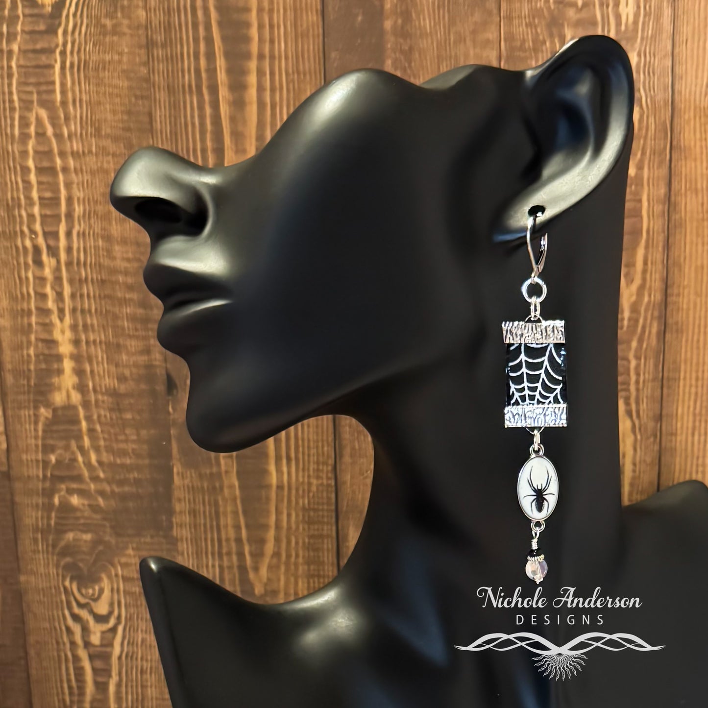 Spider Web Ribbon Earrings