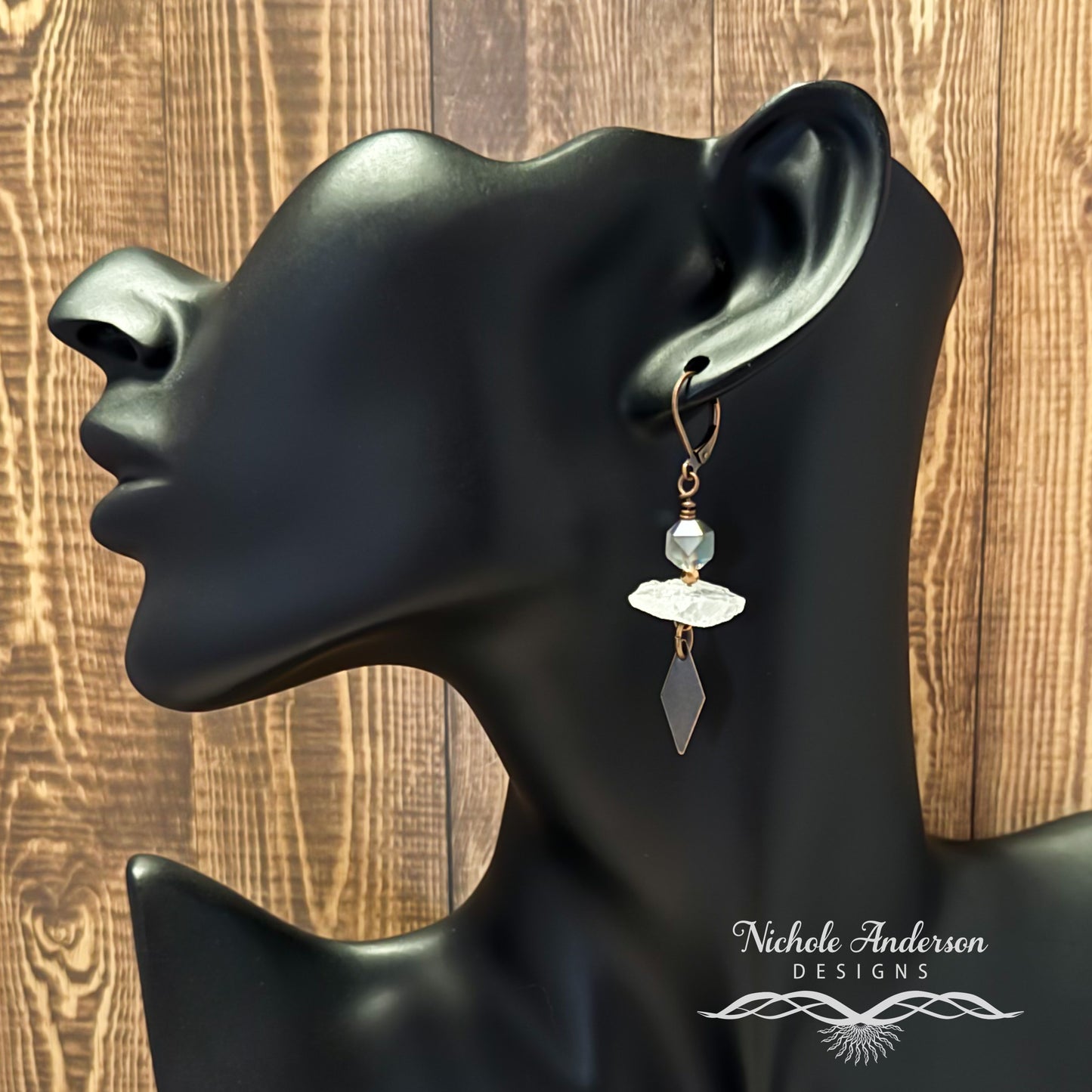 Stormy Cloud Copper Earrings