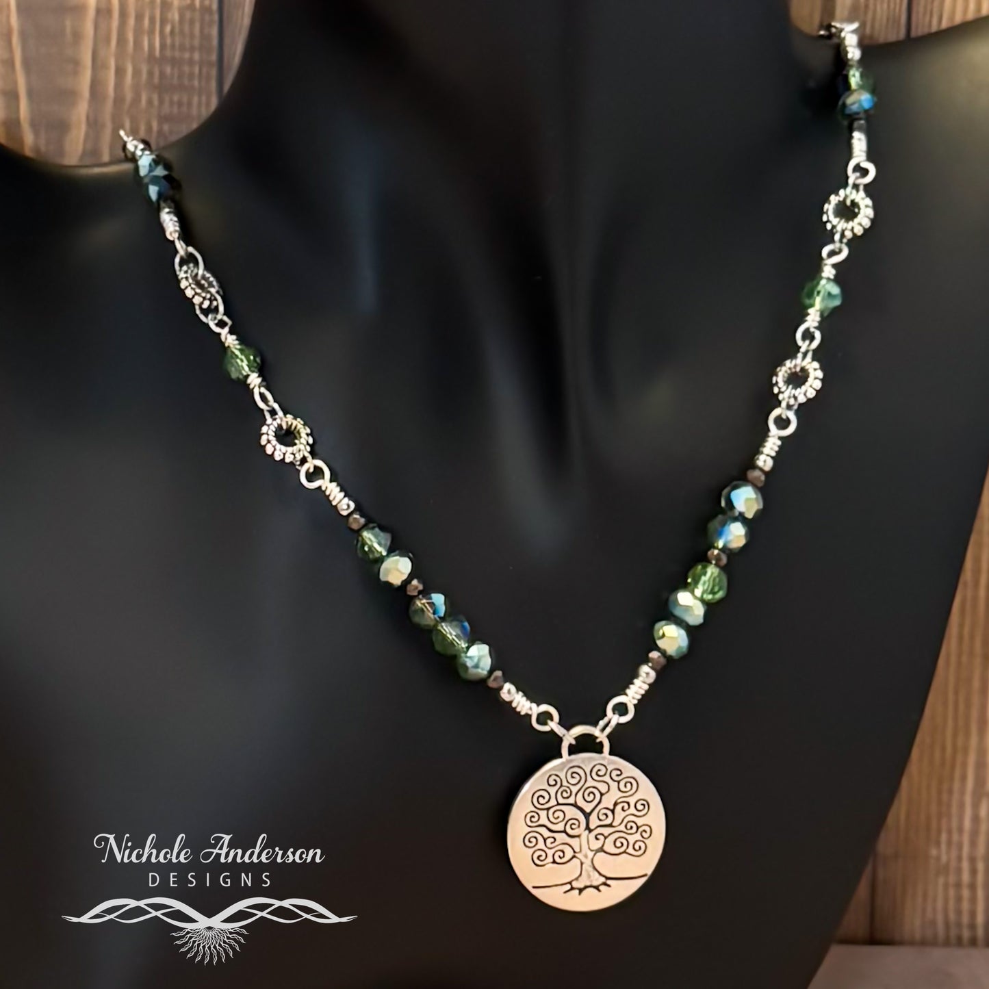 Tree of Life Pendant Necklace, 21 inches in long, 1 inch Pendant