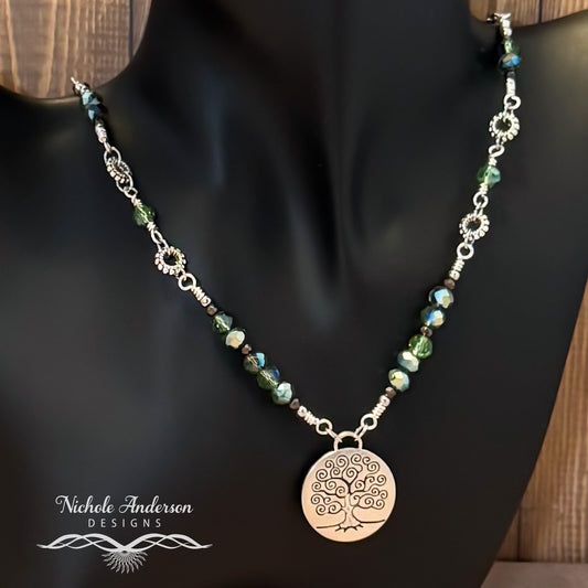 Tree of Life Pendant Necklace, 21 inches in long, 1 inch Pendant